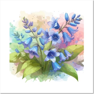 Blue Bell Spring Flowers Posters and Art